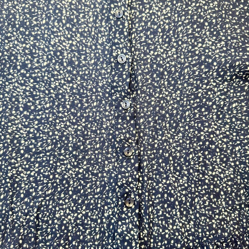 JUST Female Zoe Midi Dress Navy Floral Women's Small Peasant Scandi Boho Indie - Picture 14 of 16